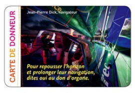 Carte de donneur personnalisée - Jean-Pierre DICK